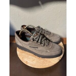 Mephisto women Walking Comfort Shoes Lace Up Sneakers Gray Casual size 9
